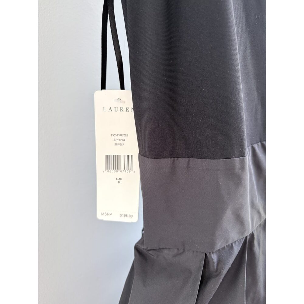 Audrey Hepburn style Lauren Ralph Lauren black elegant Dress New size 6 - Picture 5 of 14